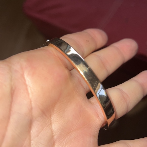 Coach bangle bracelet rose gold and silver coach label. - Picture 3 of 8